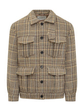 Amaranto Checked Jacket with Flap Pockets - Amaranto | Lidia Shopping