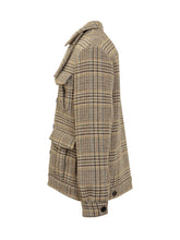 Amaranto Checked Jacket with Flap Pockets - Amaranto | Lidia Shopping