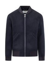 Amaranto Blue Wool Bomber with Zip - Amaranto | Lidia Shopping