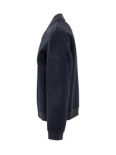 Amaranto Blue Wool Bomber with Zip - Amaranto | Lidia Shopping