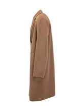 Amaranto Camel Wool Single-Breasted Coat - Amaranto | Lidia Shopping