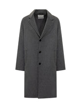 Amaranto Grey Wool Coat with Buttons - Amaranto | Lidia Shopping