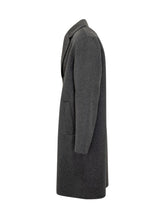 Amaranto Grey Wool Coat with Buttons - Amaranto | Lidia Shopping