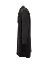 Amaranto Black Wool Coat with Classic Lapels - Amaranto | Lidia Shopping
