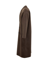 Amaranto Brown Wool Double-Breasted Coat - Amaranto | Lidia Shopping