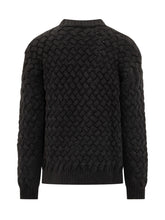 Amaranto Black Cable Knit Crewneck Sweater - Amaranto | Lidia Shopping