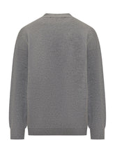 Amaranto Grey Crewneck Sweater with X Detail - Amaranto | Lidia Shopping