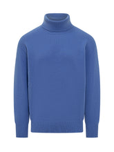 Amaranto Blue Wool Turtleneck - Amaranto | Lidia Shopping