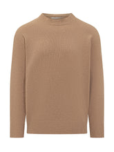 Amaranto Camel Wool Crewneck Sweater - Amaranto | Lidia Shopping