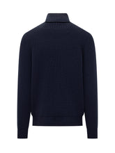 Amaranto Navy Blue Ribbed Turtleneck Sweater - Amaranto | Lidia Shopping