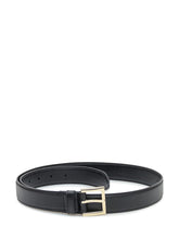 Orciani Black Leather Belt with Gold Buckle - Collezione Happy Birthday | Lidia Shopping