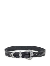 Orciani Black Leather Belt with Jewel Buckle - Orciani | Lidia Shopping