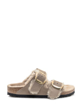 Birkenstock Arizona Shearling Sandals with Gold Buckle - Birkenstock | Lidia Shopping
