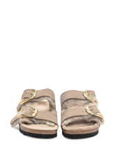 Birkenstock Arizona Shearling Sandals with Gold Buckle - Birkenstock | Lidia Shopping
