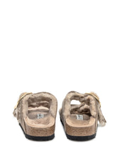 Birkenstock Arizona Shearling Sandals with Gold Buckle - Birkenstock | Lidia Shopping