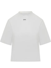 Off-White White T-Shirt with Minimal Logo - Off White | Lidia Shopping