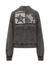 Off-White Black Washed Sweatshirt with Logo - Off White | Lidia Shopping