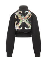 Off-White Black Zip-Up Cropped Sweatshirt - Off White | Lidia Shopping