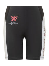Off-White Black Cycling Shorts with Side Print - Off White | Lidia Shopping