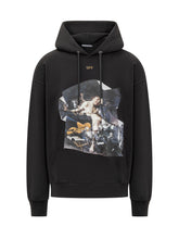 Off-White Black Hoodie with Artistic Print - Fall/Winter 2025 - On Sale - Uomo | Lidia Shopping