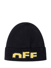 Off-White Cappello Beanie Nero con Logo Giallo - Fall/Winter 2025 - On Sale - Bambino | Lidia Shopping