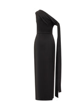 Solace London Black One-Shoulder Draped Dress - Promo Extra 10% | Lidia Shopping