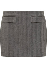 Ferragamo Minigonna in Lana Grigia - Ferragamo | Lidia Shopping