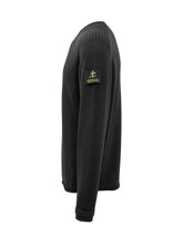 Premiata Black Knit Sweater with Logo Patch on Sleeve - Fall/Winter 2025 - On Sale - Uomo | Lidia Shopping