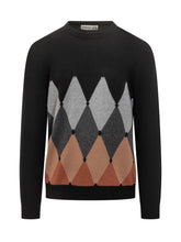 Ballantyne Black Grey and Brown Argyle Sweater - BALLANTYNE | Lidia Shopping
