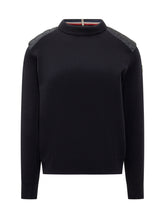 Maglia Blu con Spalle Trapuntate Moncler Grenoble - Fall/Winter 2025 - On Sale - Uomo | Lidia Shopping