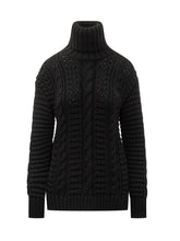 4 Moncler Edward Enninful Maglione a Treccia Nero - Fall/Winter 2025 - On Sale - Uomo | Lidia Shopping