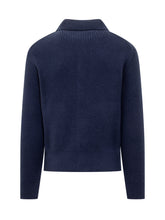 Blue Button-Up Cardigan with Pockets Albarena - ALBARENA | Lidia Shopping