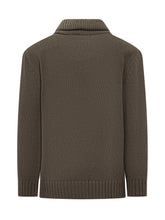 Green Cable-Knit Cardigan Albarena - ALBARENA | Lidia Shopping