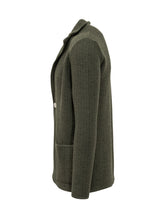 Albarena Green Knit Jacket with Herringbone Pattern - ALBARENA | Lidia Shopping