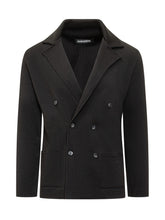 Albanera Black Double-Breasted Knit Jacket - ALBARENA | Lidia Shopping