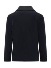 Albanera Blue Double-Breasted Knit Jacket - ALBARENA | Lidia Shopping