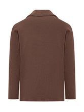 Albanera Brown Double-Breasted Knit Jacket - ALBARENA | Lidia Shopping