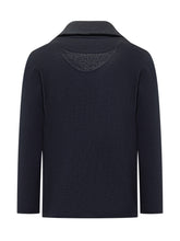 Albanera Blue Knit Jacket With Buttons - ALBARENA | Lidia Shopping