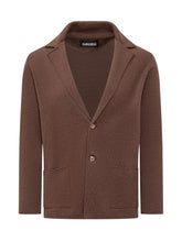 Albanera Brown Knit Jacket With Buttons - ALBARENA | Lidia Shopping