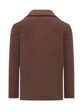 Albanera Brown Knit Jacket With Buttons - ALBARENA | Lidia Shopping