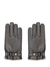 Alpo Black Leather Gloves with Buckle - ALPO | Lidia Shopping