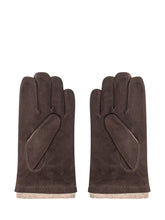 Alpo Dark Brown Suede Leather Gloves - ALPO | Lidia Shopping