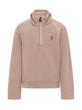 Moncler Grenoble Pink Half-Zip Fleece Sweatshirt - Fall/Winter 2025 - On Sale - Bambino | Lidia Shopping