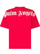 Palm Angels T-Shirt Girocollo con Logo Rosso - Fall/Winter 2025 - On Sale - Bambino | Lidia Shopping