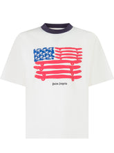 Palm Angels Kids White Flag Print T-shirt - Fall/Winter 2025 - On Sale - Bambino | Lidia Shopping