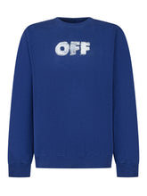 Off-White Kids Blue Sweatshirt with Logo and Arrows - Fall/Winter 2025 - On Sale - Bambino | Lidia Shopping