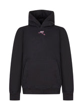 Off-White Felpa Hoodie Nera con Stampa Spray Rosa - Fall/Winter 2025 - On Sale - Bambino | Lidia Shopping