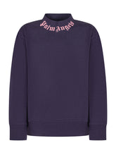 Palm Angels Kids Purple Sweatshirt with Pink Logo - Fall/Winter 2025 - On Sale - Bambino | Lidia Shopping