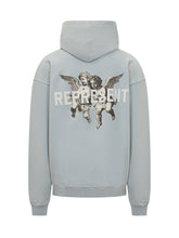 Represent Light Blue Hoodie with Cherub Print - Fall/Winter 2025 - On Sale - Uomo | Lidia Shopping
