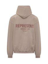 Represent Beige Hoodie with Logo - Fall/Winter 2025 - On Sale - Uomo | Lidia Shopping